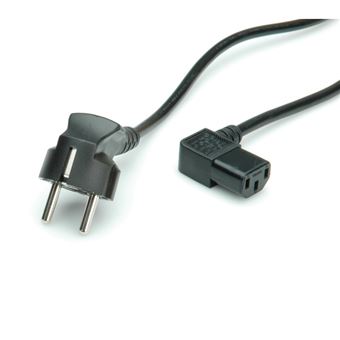Cabo de Energia VALUE Power Cable, Angled IEC Connector | Preto - 1