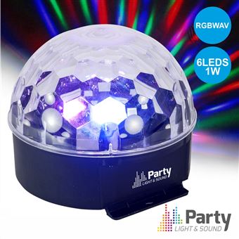 Projetor Luz Party Light&Sound com 6 Leds 1W Rgbwav Mic Party - 1