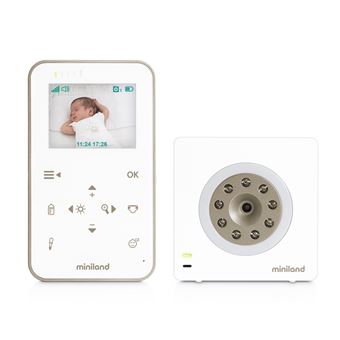 Monitor de vídeo de bebé miniland baby 5005089235 250 m dourado, branco