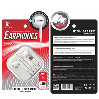 Auriculares com Microfone LT Plus C6034 - Branco - 1