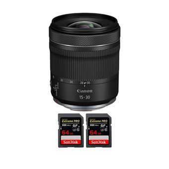 Objetiva Canon RF 15-30mm F4.5-6.3 IS STM + 2 SanDisk 64GB Extreme PRO UHS-II SDXC 300 MB/s + PDF MCZ DIRECT 15 Técnicas para Melhorar as suas Fotografias - 1