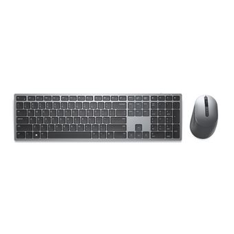 Teclado Wireless + Rato DELL Teclado e rato Pro Plus — KM7321W - alemão (QWERTZ) | Idioma: Alemão | Cinzento, Titânio - 1