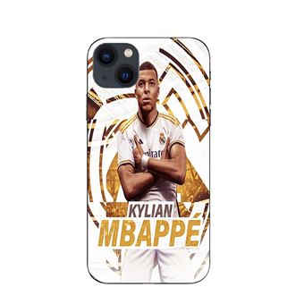 Capa Maniacase para iPhone 14 Kylian Mbappe Real Madrid papel de parede celebração - 1