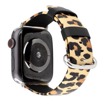 Bracelete de Couro HSMY Leopardo para Apple Watch Series 6/ SE/ 5/ 4 | 40 mm - Leopardo6 - 1