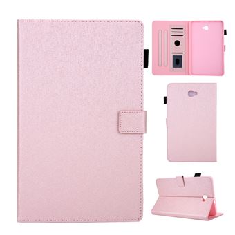 Capa Magunivers de PU Linhas de Pele Rosa com Suporte e Porta-Cartão para Samsung Galaxy Tab A 10.1 (2016) - 1