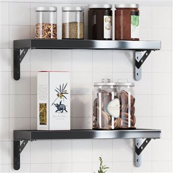 Suportes de prateleira vidaXL | 4 Peças | 15x2,5x11,5 cm | aço inoxidável prateado - 1