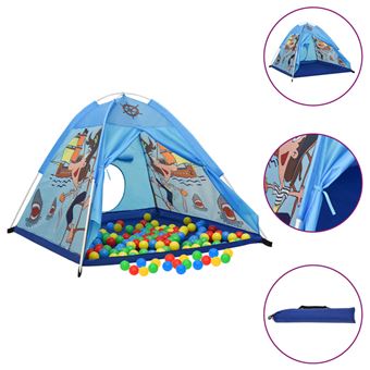 Tenda de brincar Infantil vidaXL 120x120x90 cm azul - 1
