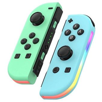 Comando Nanlin Compatível com Nintendo Switch | Wireless Bluetooth - Verde/Azul Claro - 1