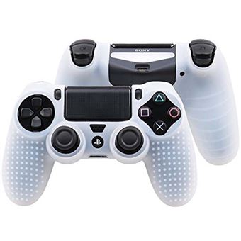 Capa HSMY Silicone Antideslizante para Comando PS4/Slim/Pro - Branco - 1