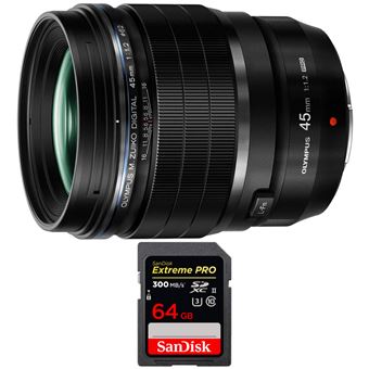 Olympus M.Zuiko Digital ED 45mm f/1.2 PRO + 1 SanDisk 64GB UHS-II 300 MB/s + PDF 15 Técnicas para Melhorar as suas Fotografias - 1