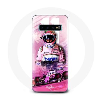 Capa Maniacase para Samsung Galaxy S10 Plus Fórmula 1 Sergio Pérez Piloto de F1 Rosa - 1