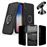 Kit Película 5D Anti-Spy + Capa 3X1 Military Defender + Suporte Magnético Carro Phonecare para Iphone XR Preto_0