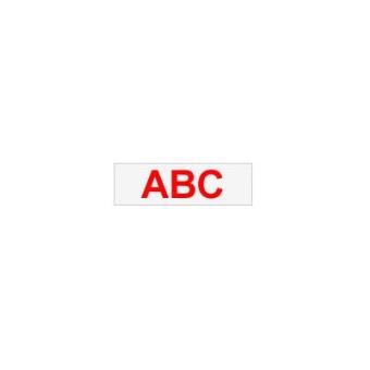 Brother Gloss Laminated Labelling Tape - 12mm, Red/Clear - 1