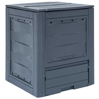 Compostor de Jardim vidaXL | 60X60X73cm | 260l - Cinzento - 1