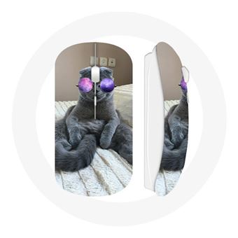 Rato Wireless Maniacase Gato com Óculos Roxos - 1