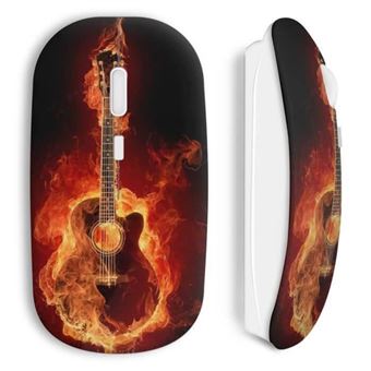 Rato Wireless Maniacase Guitarra Em Chamas - 1