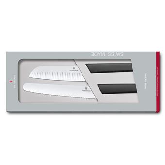 Conjunto de Faca Santoku e Faca de Pão  Victorinox - Preto - 1