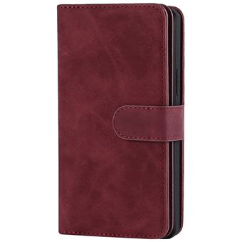 Capa Pu magunivers à Prova de Choque Vinho Tinto para Iphone 13 Mini 5.4'' - 1