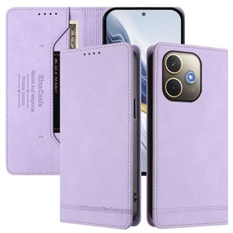 Capa FOXDOCK Tipo Carteira Flip para OPPO A5 Pro 4G/5G com Bloqueio RFID | Fecho Magnético | Pele PU  | Roxo - 1