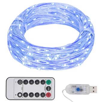 cordão de Luzes vidaXL com 150 LED | 15 m Azul - 1