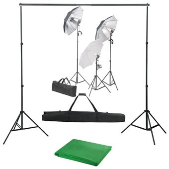 Kit de Estúdio Fotográfico vidaXL com conjunto de iluminação e fundo - 1
