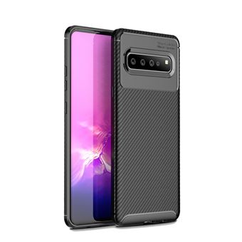 Capa Magunivers de TPU Fibra de Carbono Anti-Queda Preto para Samsung Galaxy S10 5G