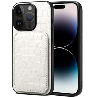 Capa textura crocodilo porta cartões e suporte Antiimpacto | para Iphone XR | Branco - 1