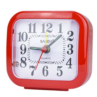 Relógio Despertador Analógico Sanda Sd-4050 | Quadrado - Vermelho - 1
