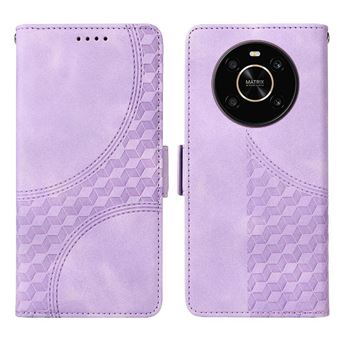 Capa FLOODKING para Honor Magic 4 Lite | Design Acolchoado | Couro PU Premium | Roxo - 1