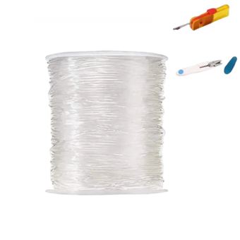 Linha elástica transparente CO-Phénix para pulseira com 2 acessórios | 100m x 0,6mm - 1