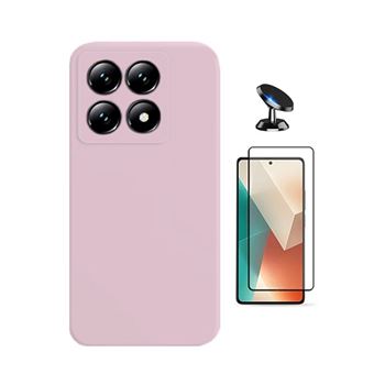 Kit Vidro Temperado + Capa Silicone Líquido + Suporte Magnético Phonecare para Xiaomi 14T Pro | Rosa - 1