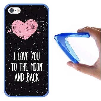 Capa Woowcase Para Iphone Se Iphone 5 5s Gel Silicone Coracao Frase De Amor I Love You To The Moon And Back Azul Bolsa Telemovel Compra Na Fnac Pt