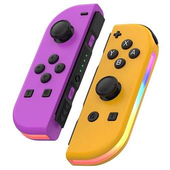 Comando Nanlin Compatível com Nintendo Switch | Wireless Bluetooth - Roxo/Amarelo - 1