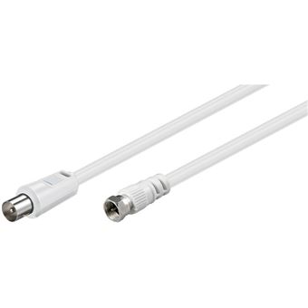Cabo Coaxial Goobay 11727 | Branco - 1