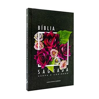 Biblia Rc Rosa De Sarom Com Harpa Slim Capa Dura - 1
