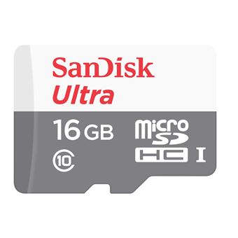 Cartão de Memória SanDisk Ultra MicroSDHC 16GB UHS-I | Cinzento, Branco - 1