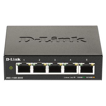 Switch de Rede D-Link DGS-1100-05V2/E | Preto - 1
