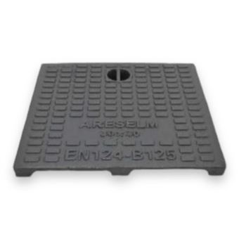 Tampa de ferro fundido dúctil Maderterraneo com tinta epóxi | 30x30 cm - 1