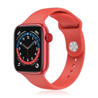 Smartwatch DAM AW9 com Coroa Multifuncional | Termómetro| Monitor cardíaco | Oxigénio no sangue | Chamadas Bluetooth | Compatível com Android | 3,6x1,2x4,2 cm - Vermelho - 1