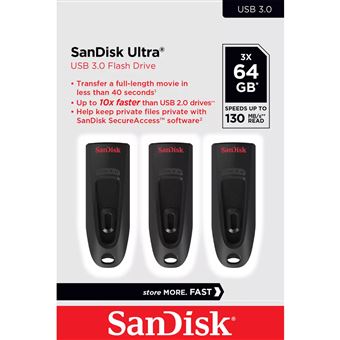 Unidade de Memória Usb Western Digital Ultrastar SanDisk Ultra | Preto - 1