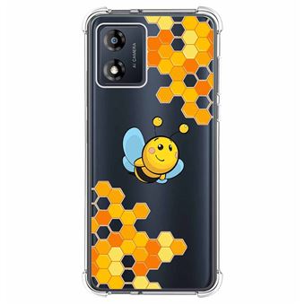 Capa Tumundosmartphone de silicone anti-choque para Motorola Moto E13 design Bee desenhos - 1