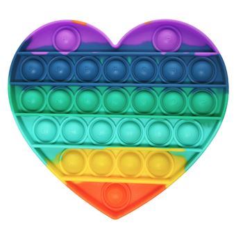 Brinquedo Anti Stress Lionvolant Push Pop Bubble Sensory Fidget Toy - Forma de Coração (Cor do Arco-Íris) - 1