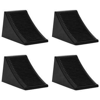 Calços para rodas vidaXL | 4 Peças 16x9x9 cm | borracha - 1