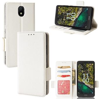 Capa FOXDOCK para Nokia C100 | Prova de Choque | Magnética| TPU | Suporte para Cartão | Branco - 1