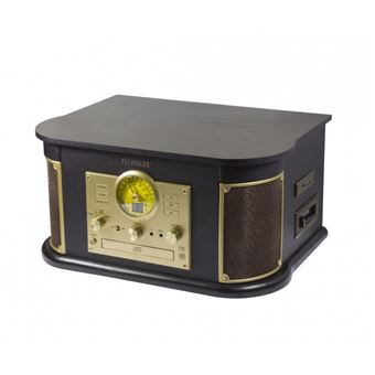 Technaxx TX-103 Gira-discos de tração por correia Preto, Dourado - 1