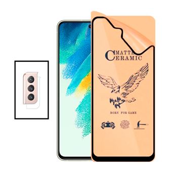 Kit Phonecare Vidro Temperado Ceramica Full Cover + Película Protectora para Câmara Traseira para Samsung Galaxy S22 Ultra 5G - Transparente/Preto - 1