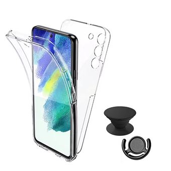 Kit Capa 360° Impact Protection + 1 Gripholder + 1 Suporte PHONECARE para Oppo A5 4G | Transparente/Preto - 1