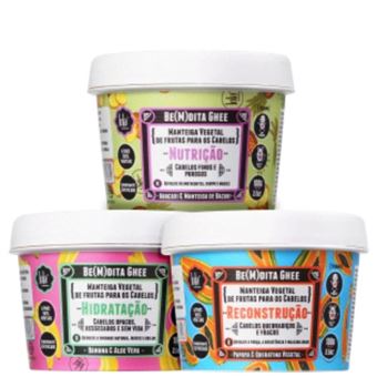 Kit Lola Cosmetics Cronograma Capilar Be(M)Dita Ghee | 3 x 100g - 1