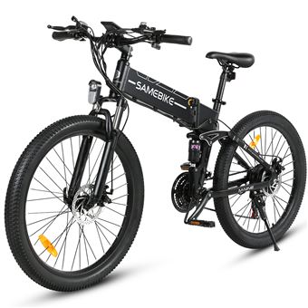 Bicicleta de Montanha Elétrica Dobrável SAMEBIKE LO26-II-FT | 900W | 48V | 14Ah | Travão hidráulico | Preto - 1