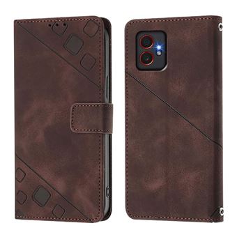 Capa ZURSANA para Samsung Galaxy XCover7 Pro | Flip | Couro PU | À Prova de Choque | Suporte Dobrável | Fecho Magnético | Castanho - 1